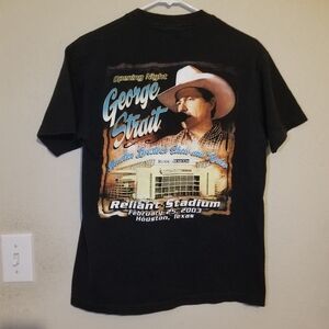 Vintage Y2K Houston Rodeo George Strait Reliant Stadium Concert Tee Size Medium